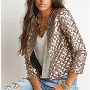 Geo-pattern sequin jacket.